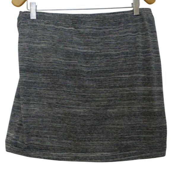 Fabletics Mini Skirt Gray Space Dyed Twist Front Pull On Small - Picture 2 of 2